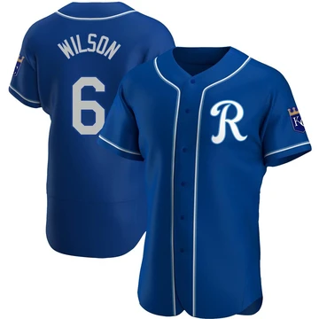 Men's Willie Wilson Kansas City Royals ＃6 Royal Authentic - Alternate Jersey